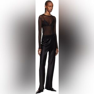 Silk Laundry Black High-Rise Lounge Pants